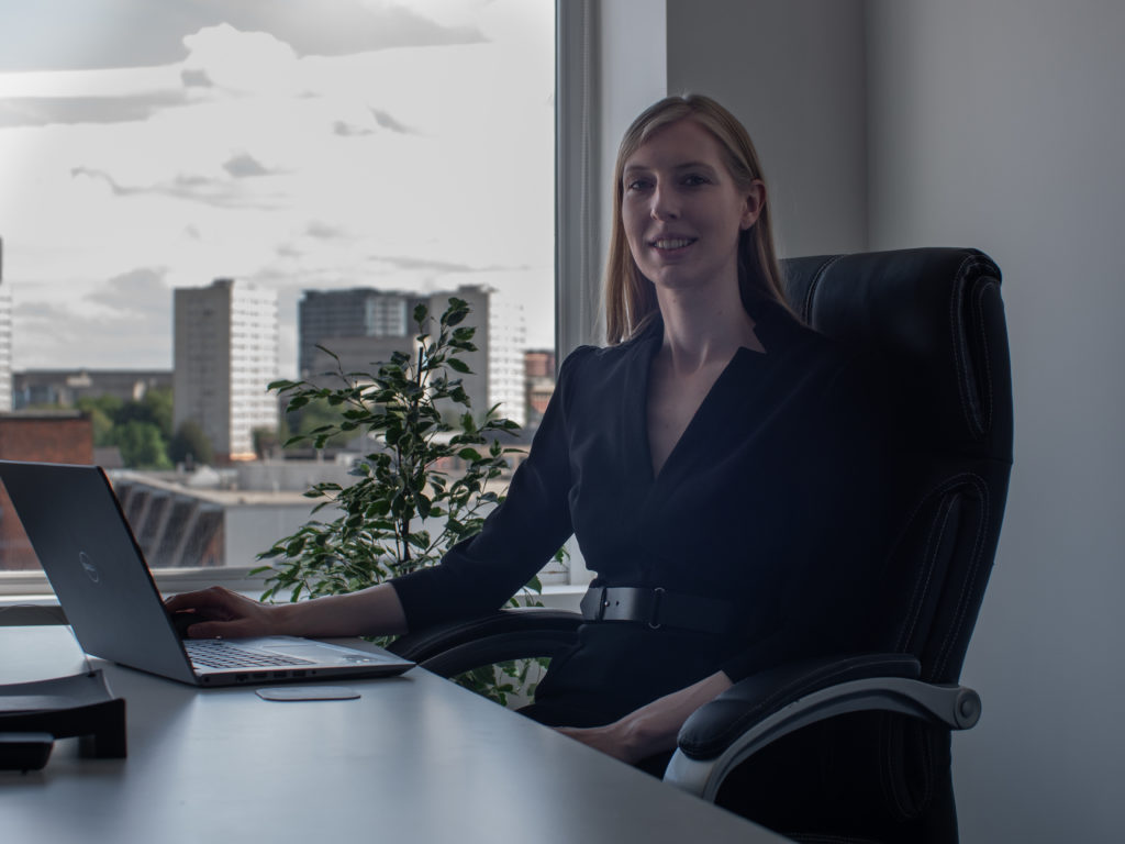 Sarah in the board room